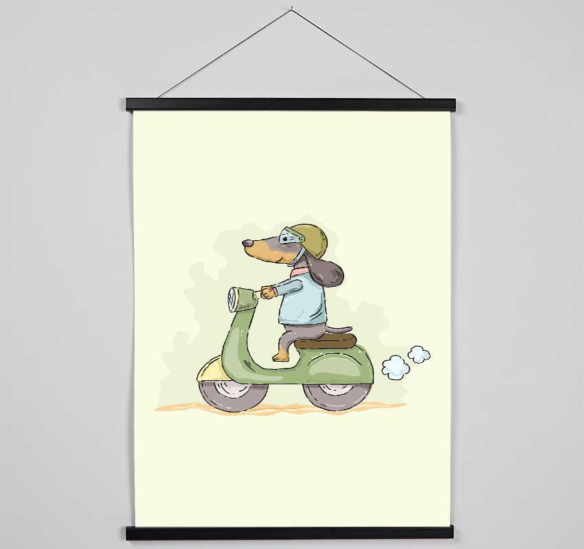 Scooter Dog Hanging Poster - Wallart-Direct UK