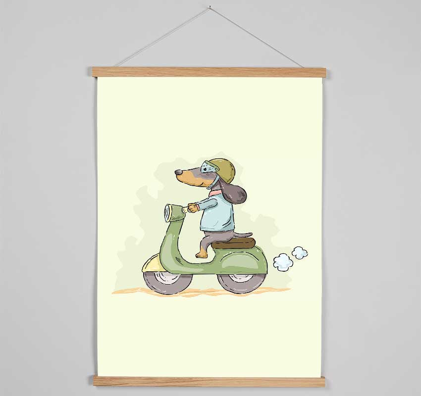 Scooter Dog Hanging Poster - Wallart-Direct UK