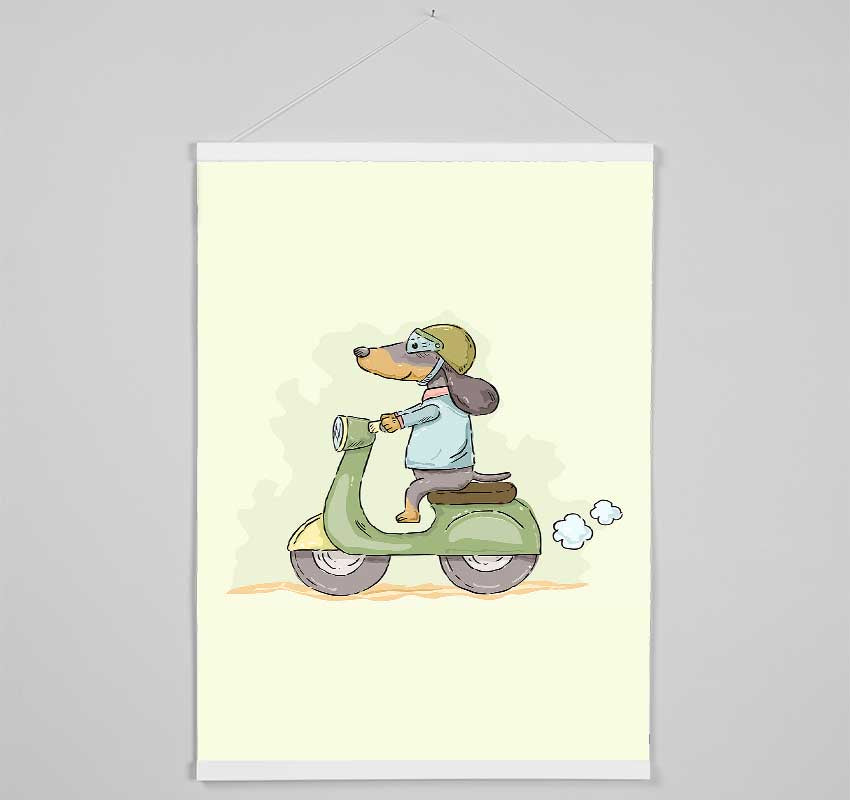 Scooter Dog Hanging Poster - Wallart-Direct UK