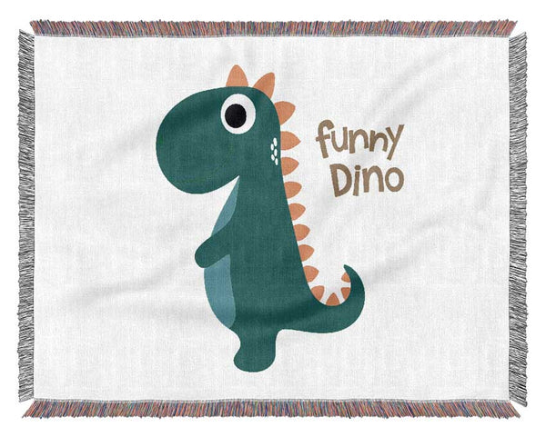 Funny Dino Woven Blanket