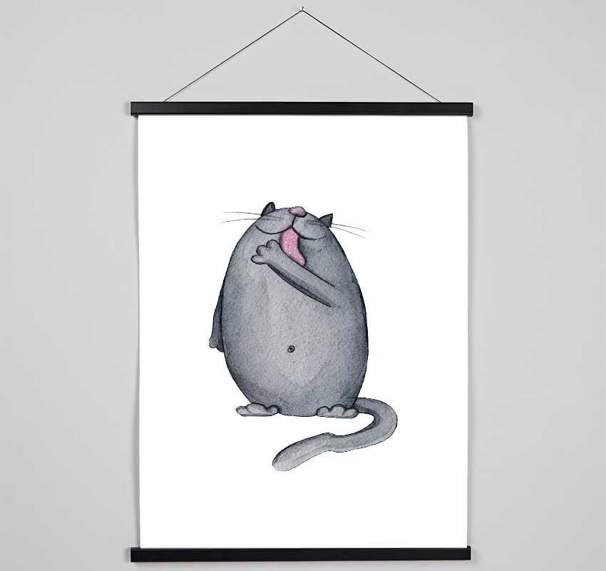 Happy Cat Hanging Poster - Wallart-Direct UK