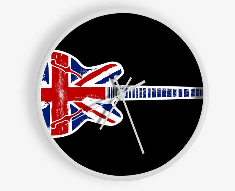 Guitar British Flag Clock - Wallart-Direct UK