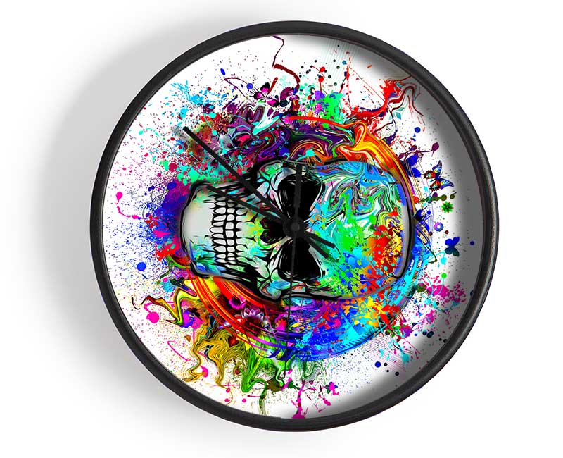 Skull Splash Clock - Wallart-Direct UK