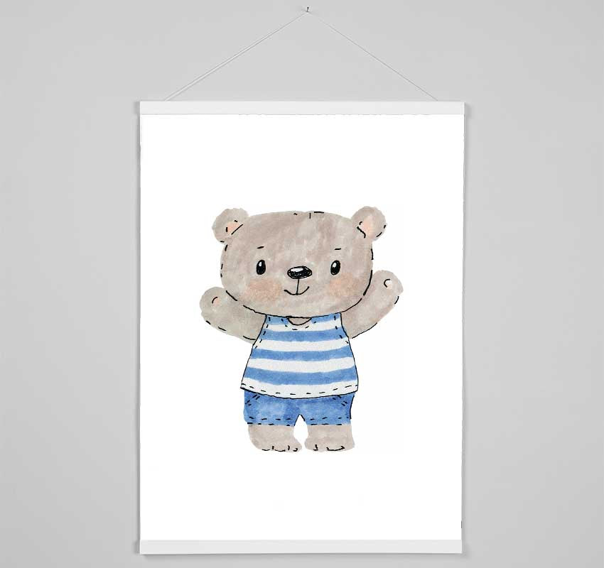 Teady Bear In His Pyjamas Hanging Poster - Wallart-Direct UK