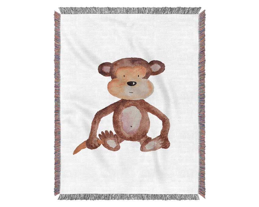 Cheeky Monkey Love Woven Blanket