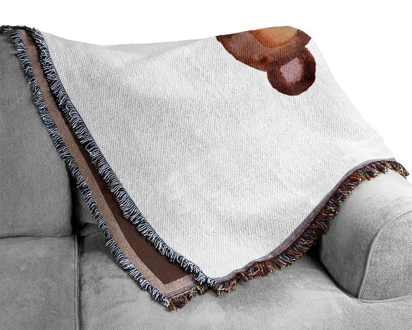 Cheeky Monkey Love Woven Blanket