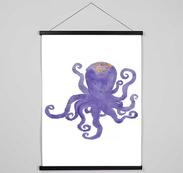 Purple Octopus Hanging Poster - Wallart-Direct UK