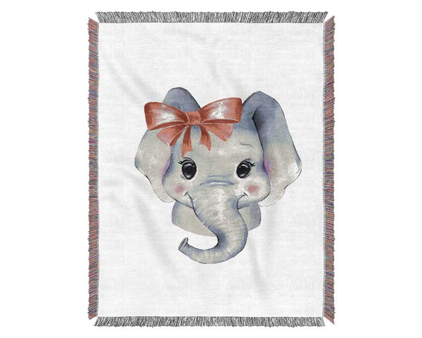 Elephant Love 1 Woven Blanket