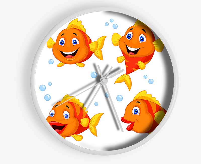 Goldfish Love 1 Clock - Wallart-Direct UK