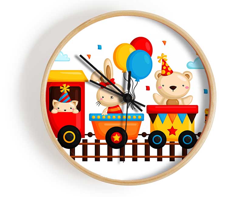 Party Train Clock - Wallart-Direct UK