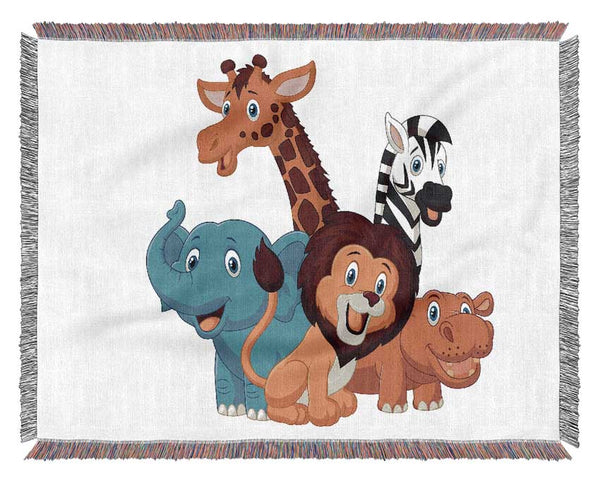 Jungle Friends 2 Woven Blanket