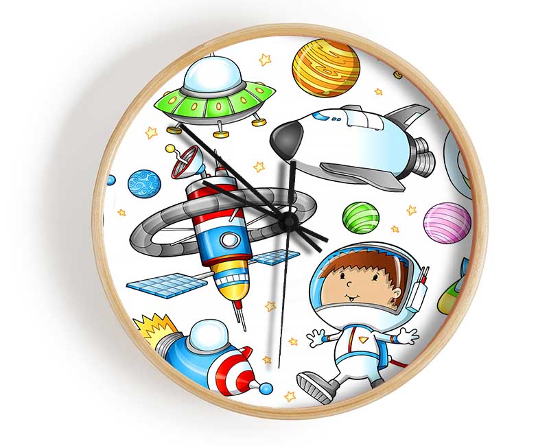 Space Kid Clock - Wallart-Direct UK