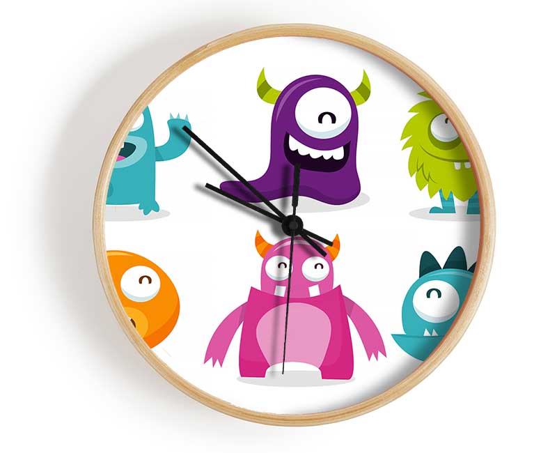 Monster Fun 1 Clock - Wallart-Direct UK