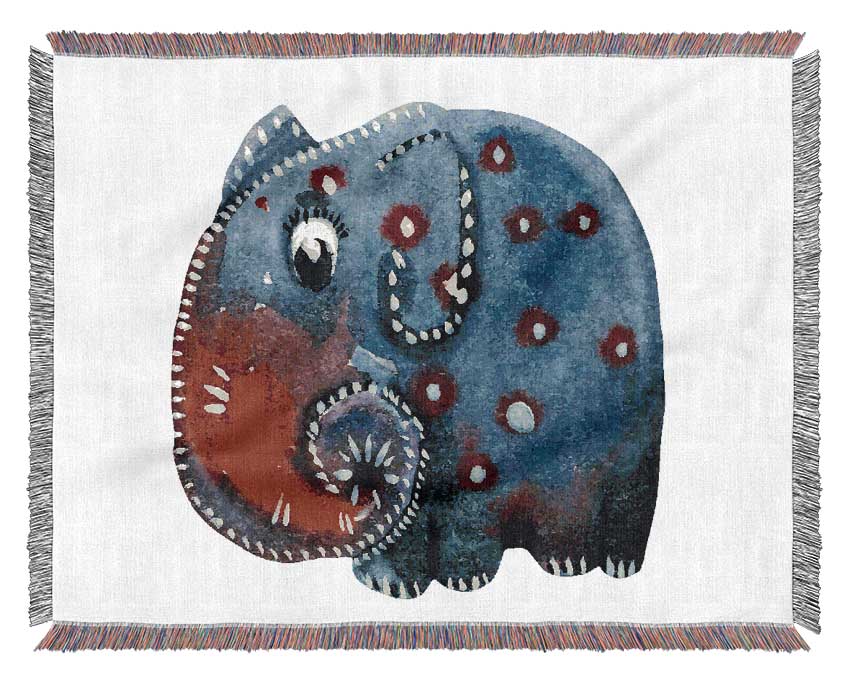 Elephant Paint Woven Blanket