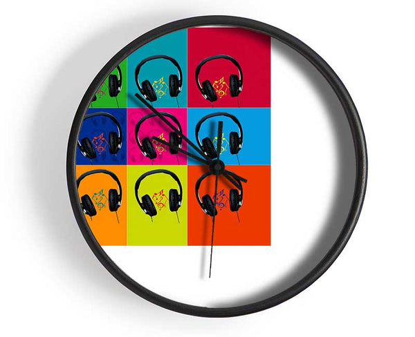 Headphone Music Clock - Wallart-Direct UK