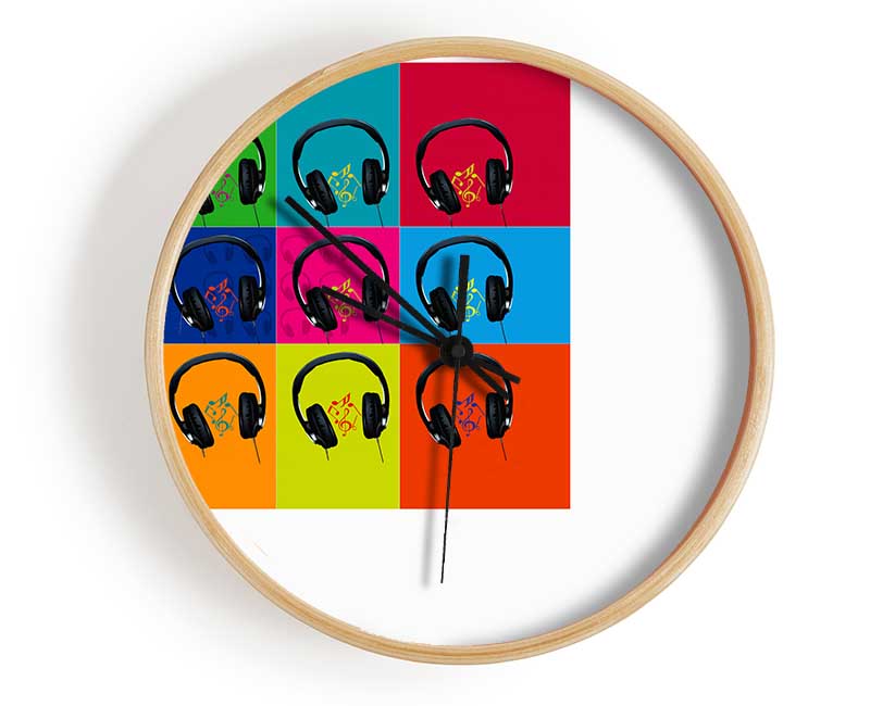 Headphone Music Clock - Wallart-Direct UK