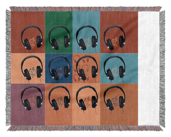 Headphone Music Woven Blanket