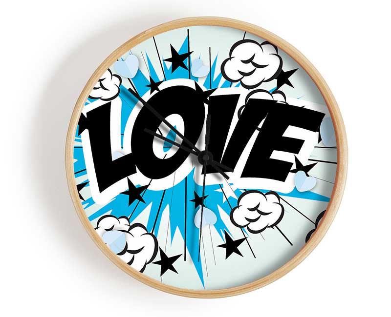 Love Pow Clock - Wallart-Direct UK