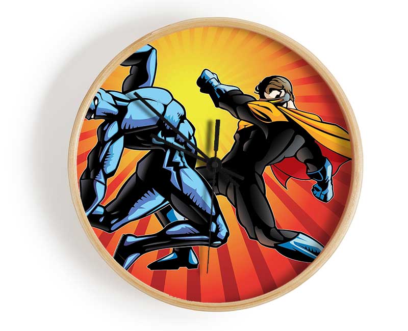 Superhero Fight Clock - Wallart-Direct UK