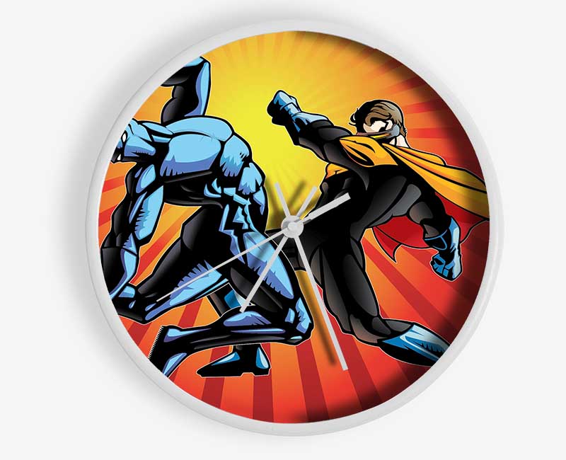 Superhero Fight Clock - Wallart-Direct UK