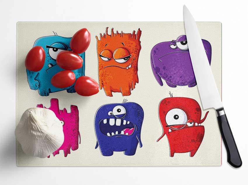 Monster Fun 2 Glass Chopping Board