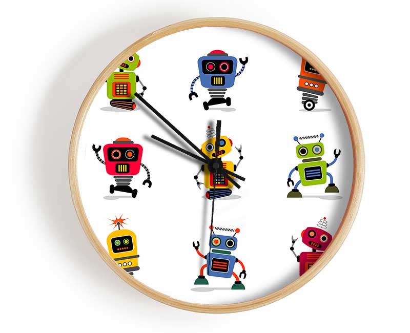 Robot Tribe Clock - Wallart-Direct UK