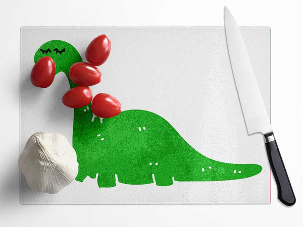 Dinosaur Talking Glass Chopping Board