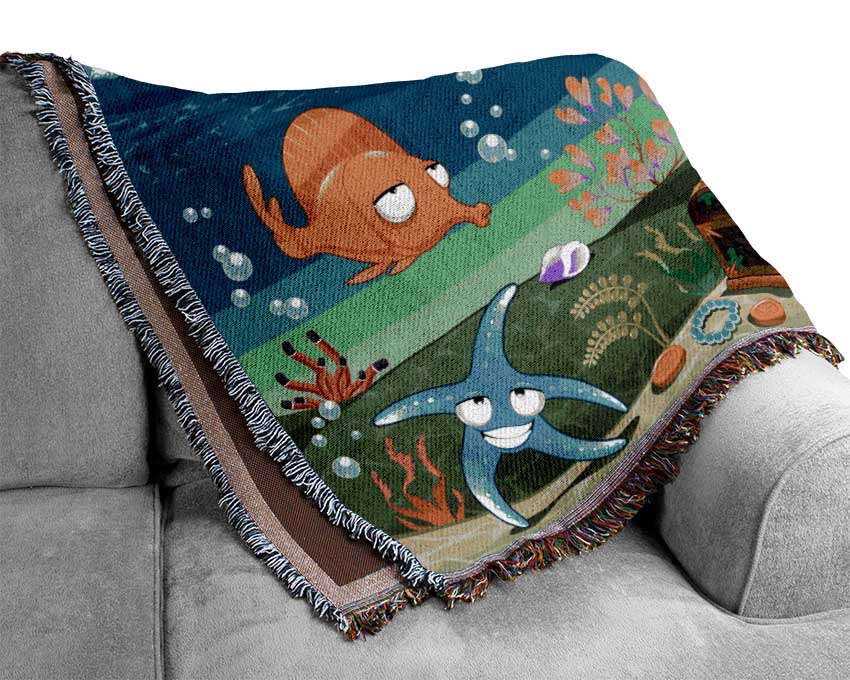 Under The Sea 1 Woven Blanket