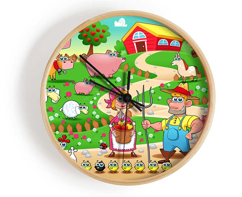 Old McDonald Had A Farm Clock - Wallart-Direct UK