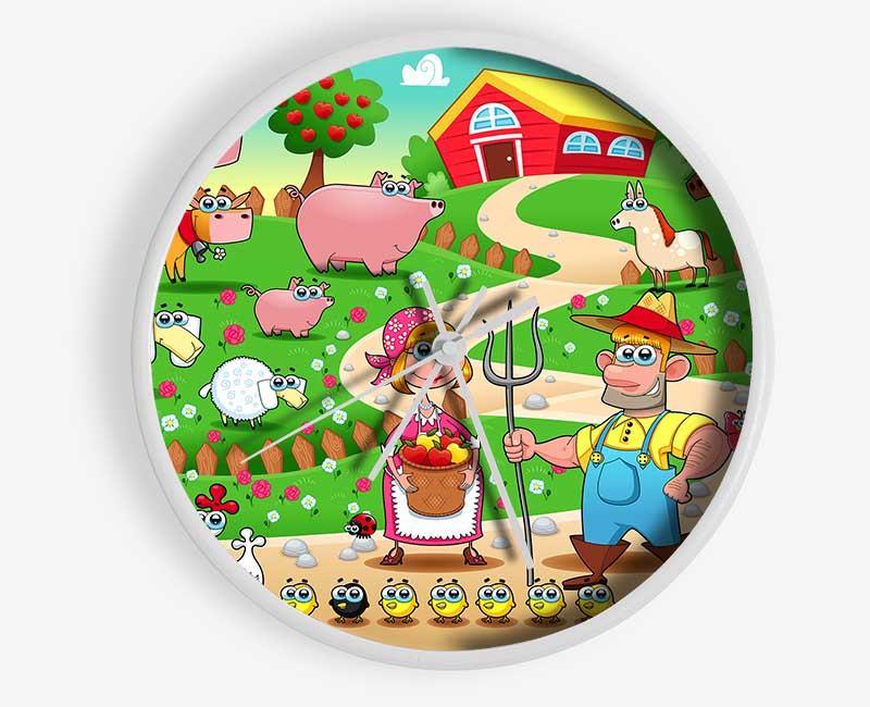 Old McDonald Had A Farm Clock - Wallart-Direct UK