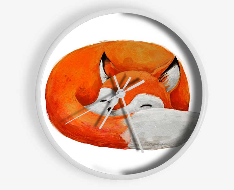 Sleeping Fox 1 Clock - Wallart-Direct UK