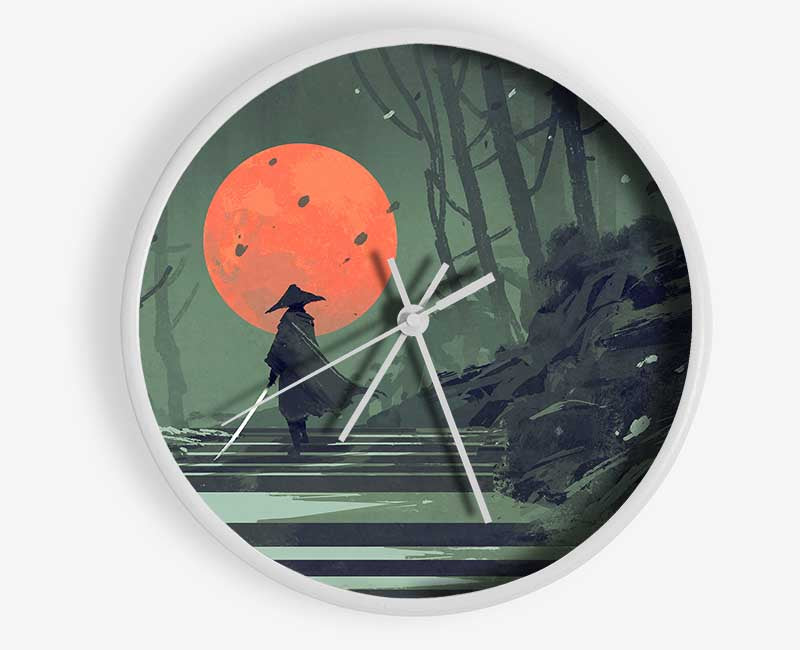 Samurai Warrior Sun Clock - Wallart-Direct UK