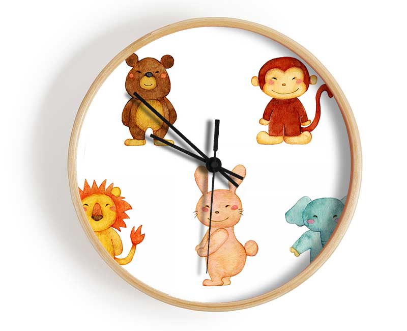 Animal Fun Clock - Wallart-Direct UK