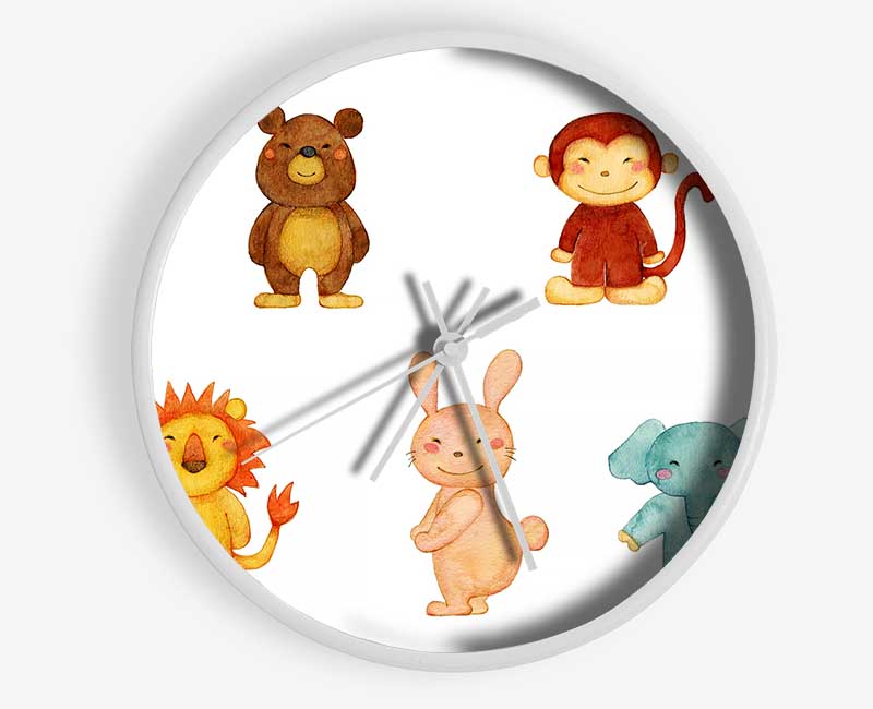 Animal Fun Clock - Wallart-Direct UK