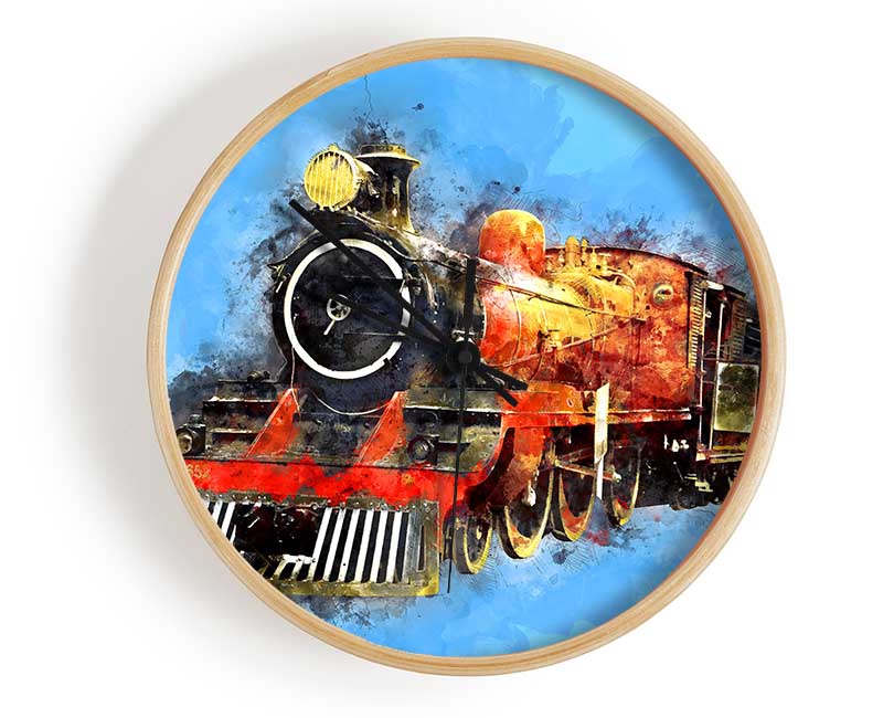 Train Blues Clock - Wallart-Direct UK