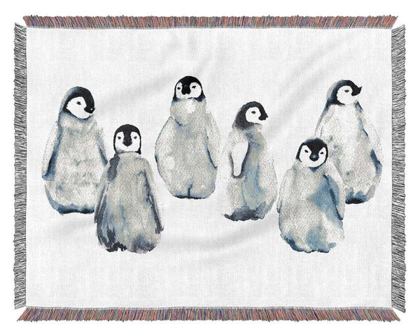 Penguin Family Woven Blanket