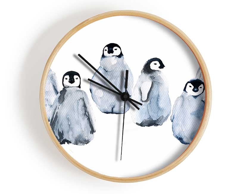 Penguin Family Clock - Wallart-Direct UK