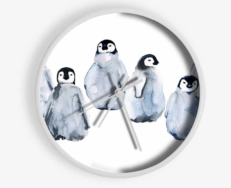 Penguin Family Clock - Wallart-Direct UK