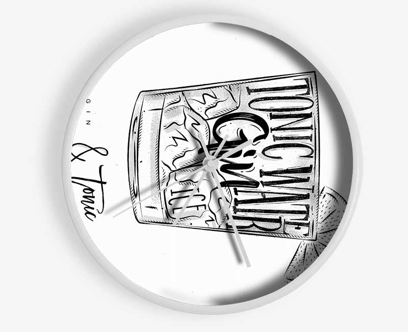 Gin And Tonic Over Ice 2 Clock - Wallart-Direct UK