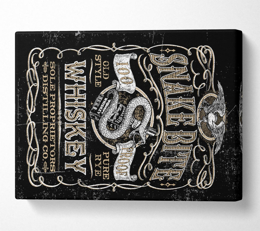 Picture of Snake Bite Whiskey Canvas Print Wall Art