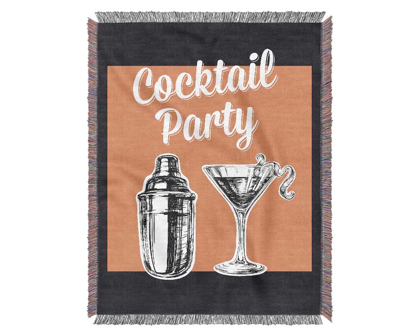 Cocktail Party 1 Woven Blanket