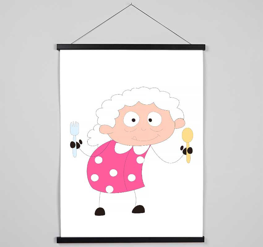 Grannies Kitchen Hanging Poster - Wallart-Direct UK