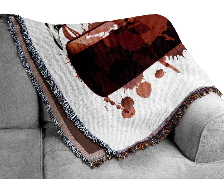 Red Wine Splash Woven Blanket