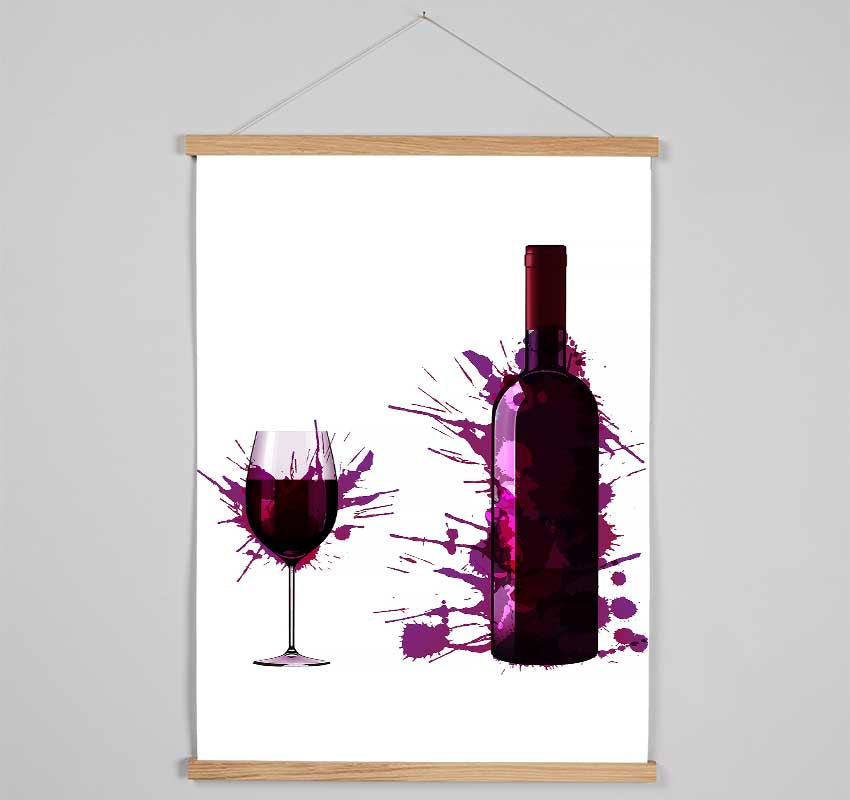 Wine Splash Hanging Poster - Wallart-Direct UK