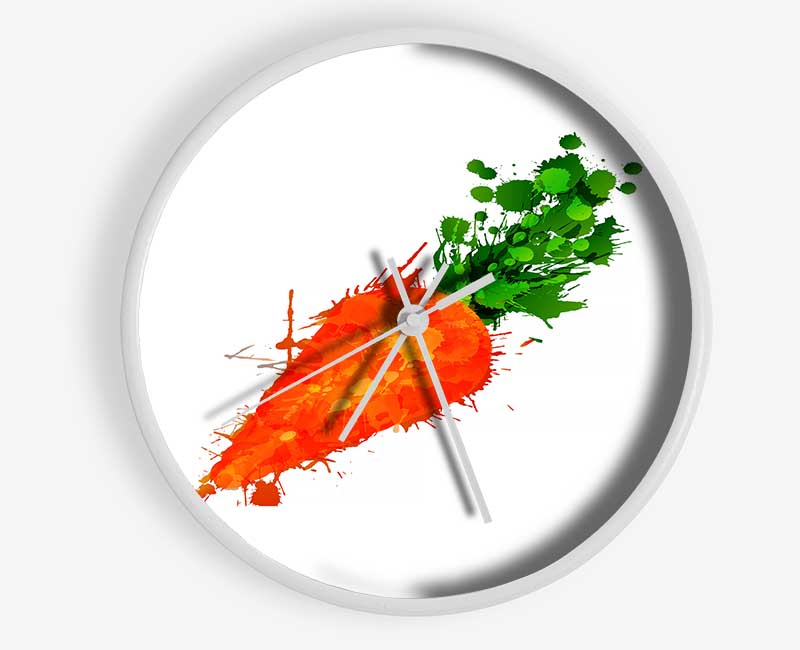 Carrot Splash Clock - Wallart-Direct UK