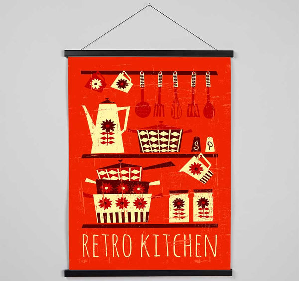 Retro Kitchen 1 Hanging Poster - Wallart-Direct UK