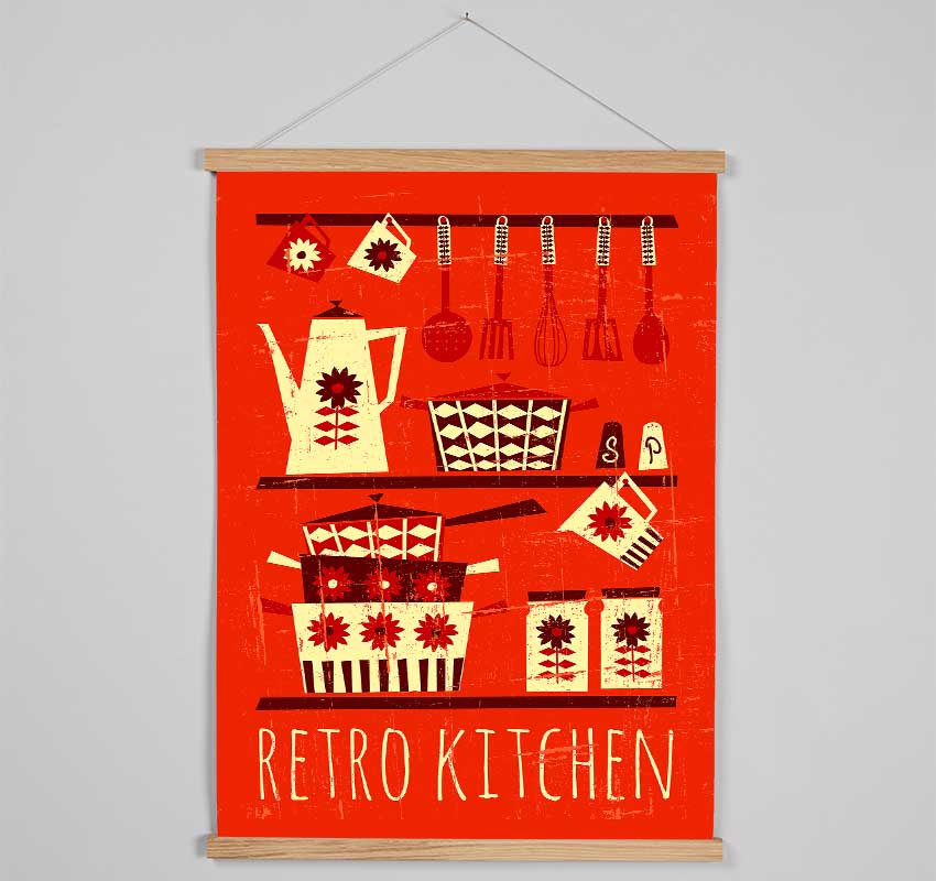 Retro Kitchen 1 Hanging Poster - Wallart-Direct UK