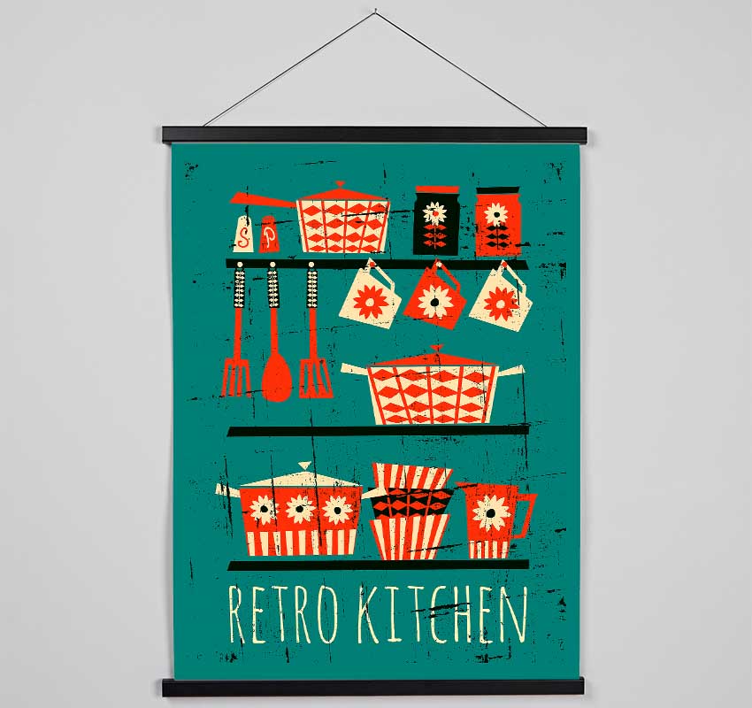 Retro Kitchen 2 Hanging Poster - Wallart-Direct UK