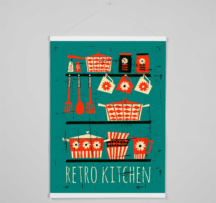 Retro Kitchen 2 Hanging Poster - Wallart-Direct UK