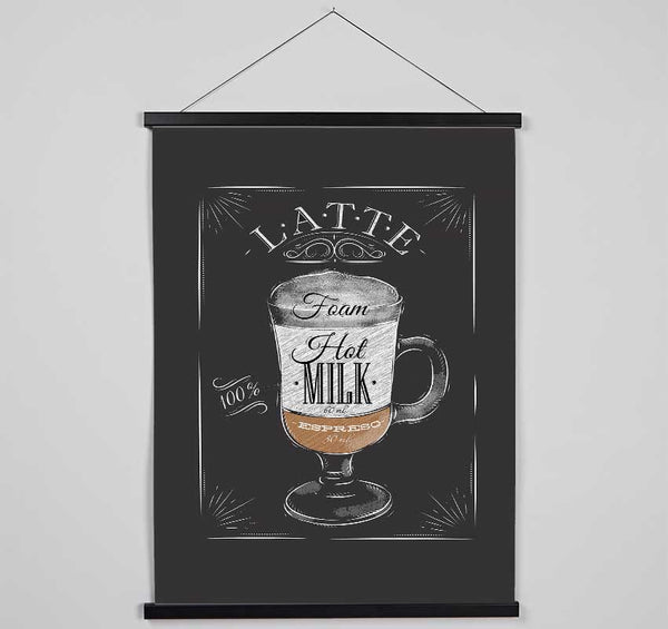 Latte Coffee 1 Hanging Poster - Wallart-Direct UK